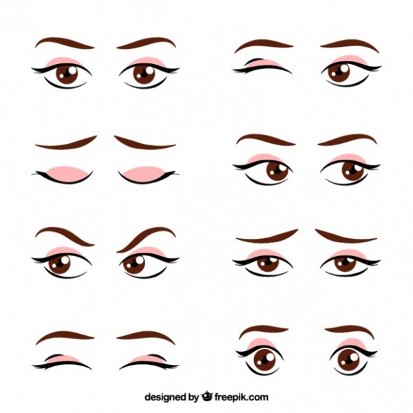 Set de miradas femeninas diseñadas por Feepick